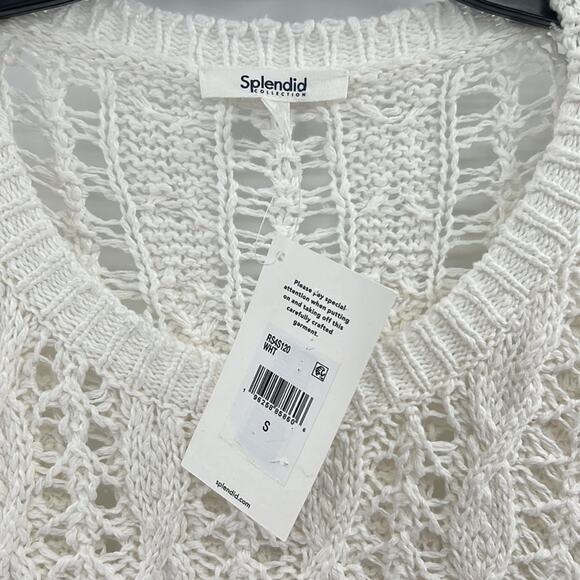 Splendid Collection Women's Short Sleeve Sweater - White - Small - New with tags - Picture 2 of 6